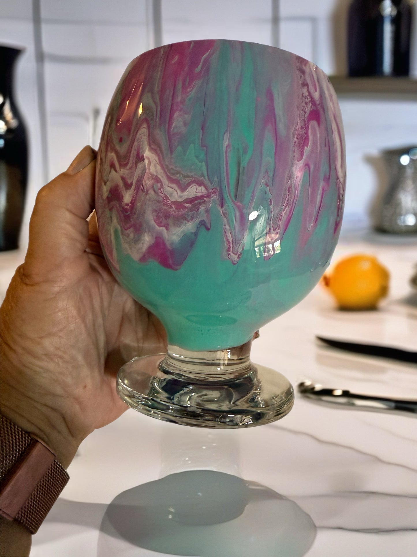 "Berry Swirl" Handcrafted Artisan Dessert Bowl