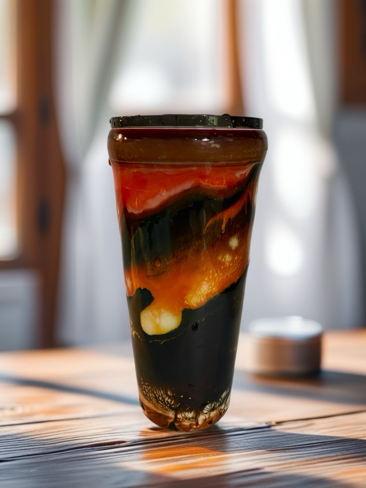 Artisan Coffee‑Swirl Tumbler