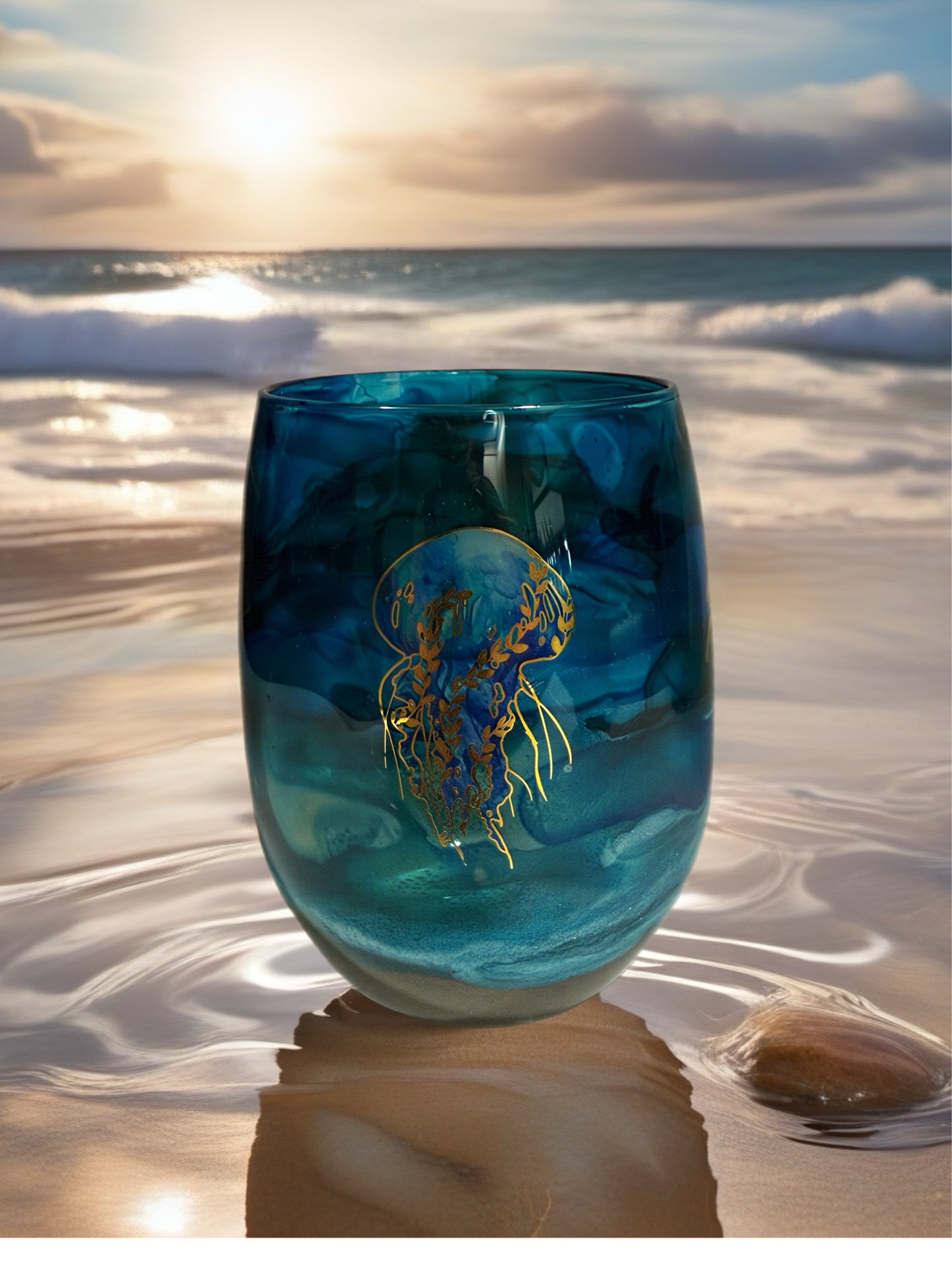 Wonders of the Sea Artisan Wine Glass