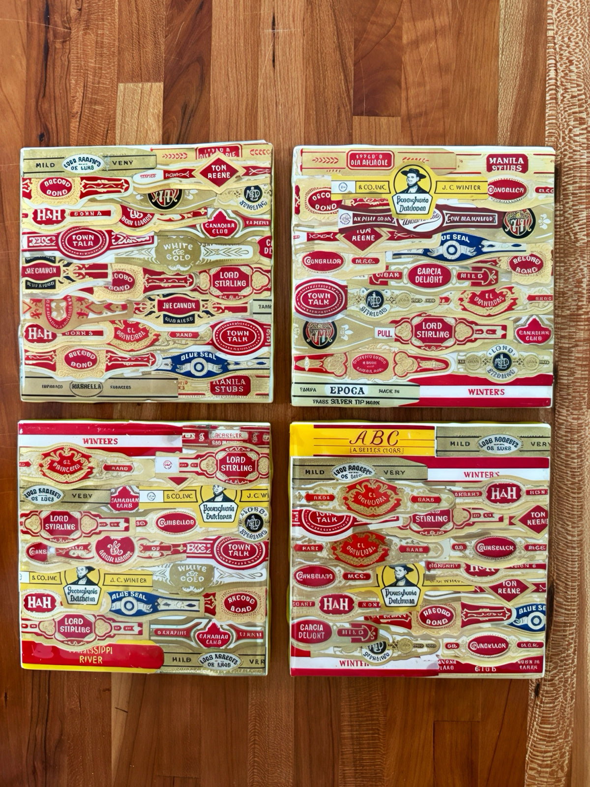 Cigar band coasters