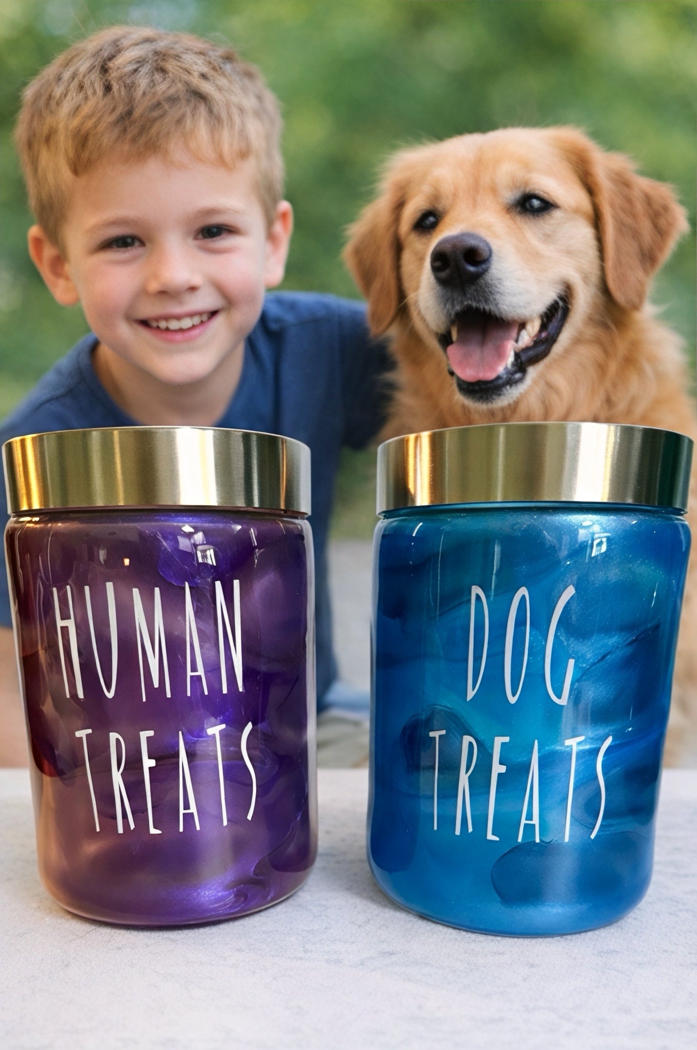 The "Who’s a Good Human?" Artisan Treat Jar Set
