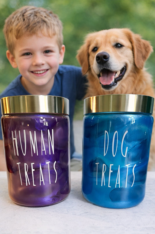 The "Who’s a Good Human?" Artisan Treat Jar Set
