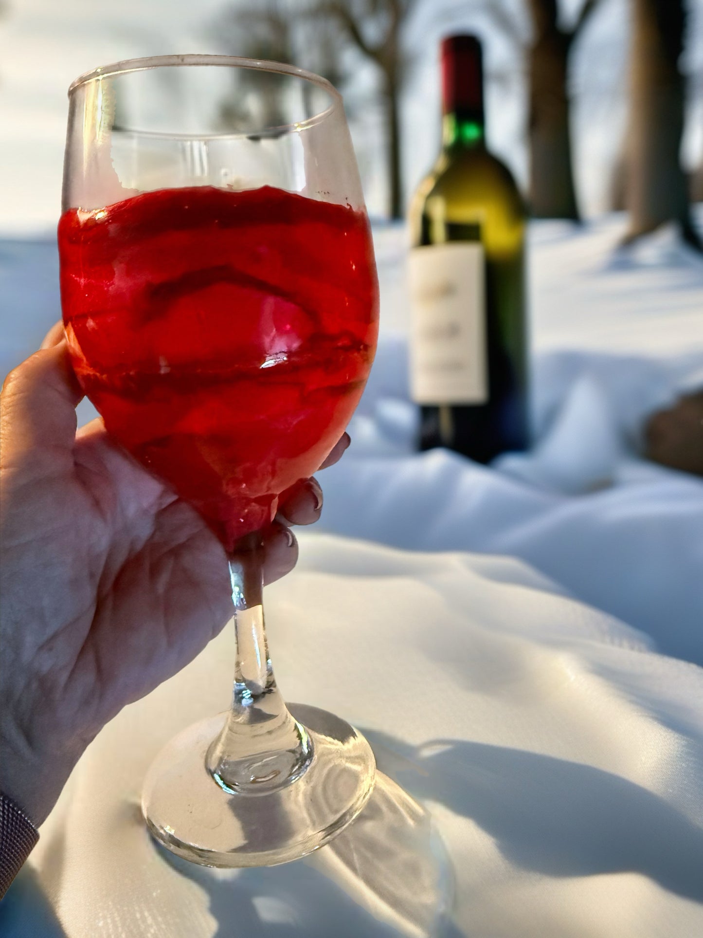 Handcrafted Red Wine Glass