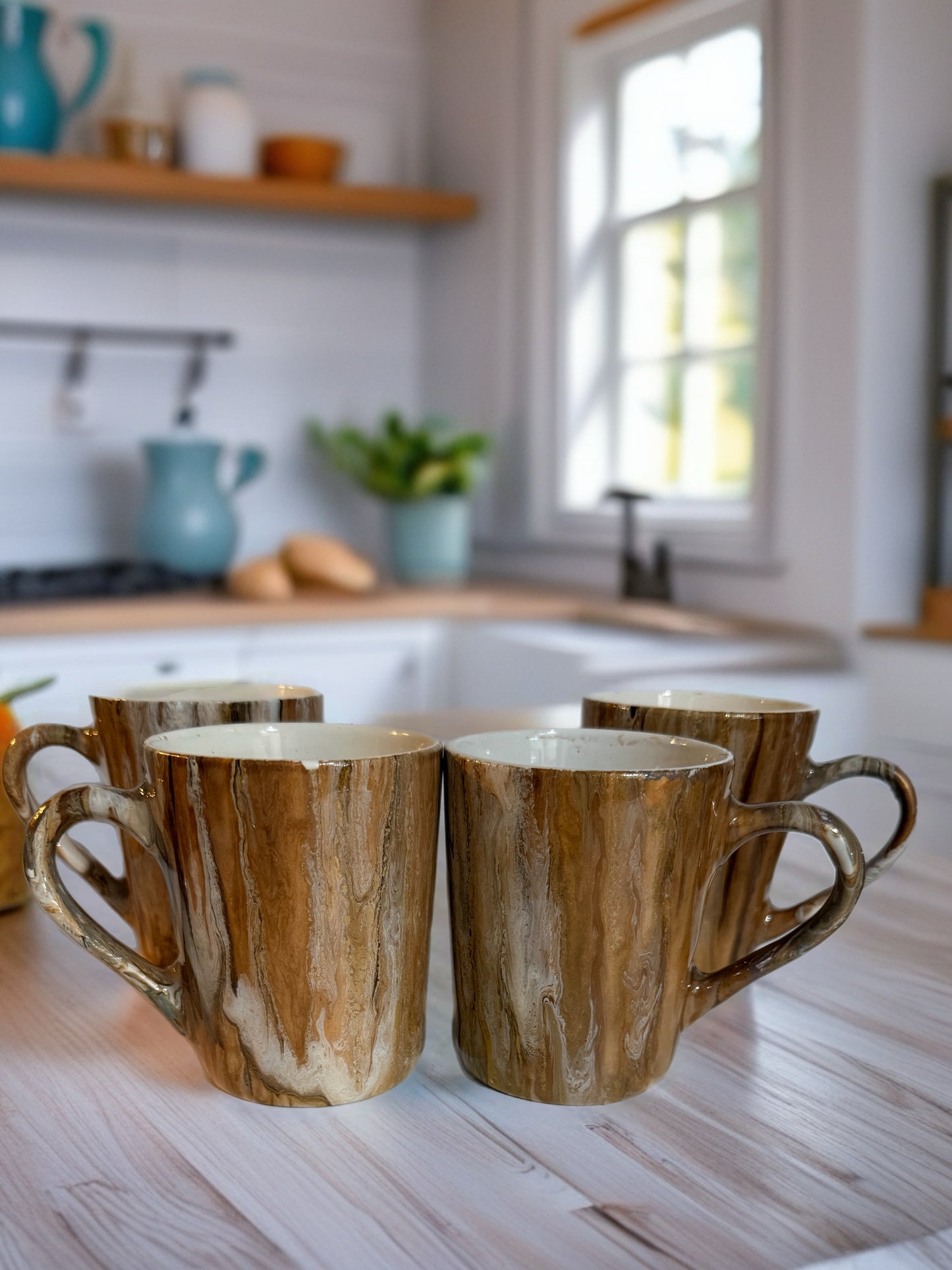 Golden Sandstone Marbled Ceramic Mug