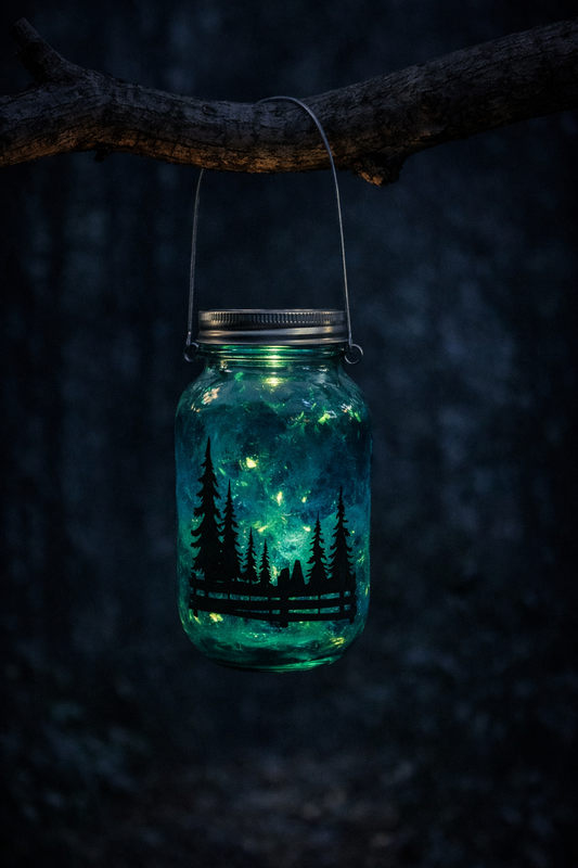 Enchanted Forest Split Rail Fence Solar Lantern
