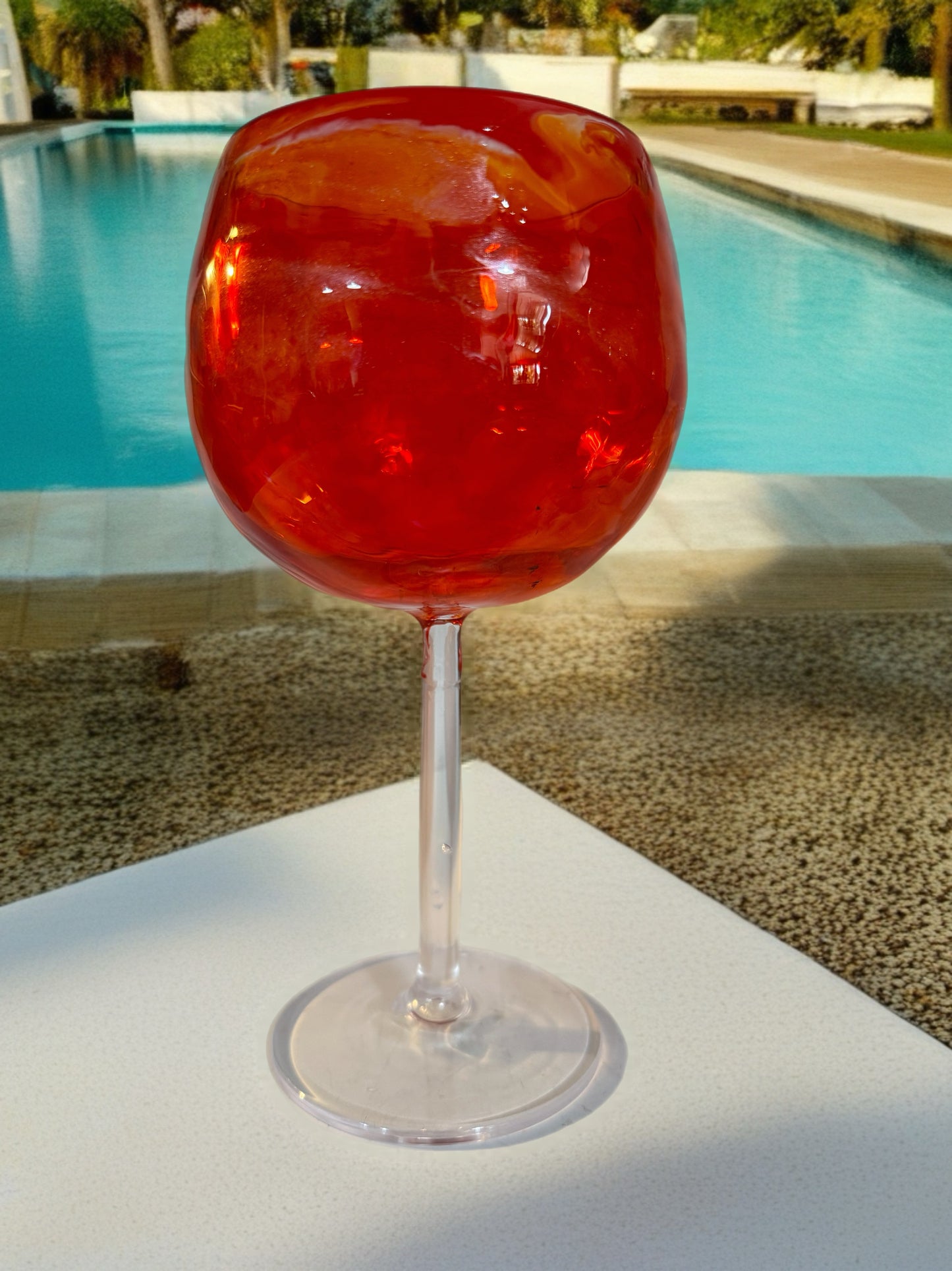 Orange acrylic glass