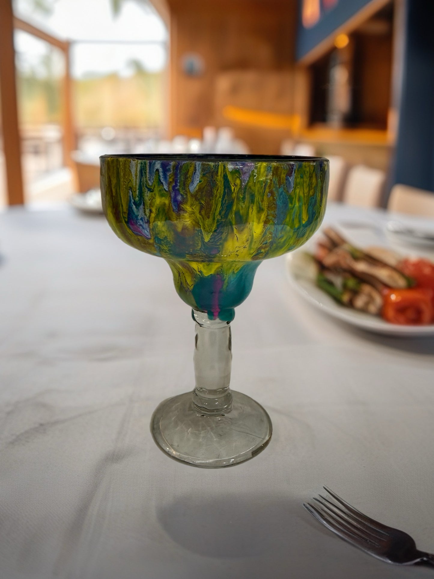 The Canary Swirl Margarita Glass