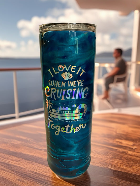 "Cruising Together" Iridescent Deep Sea Tumbler