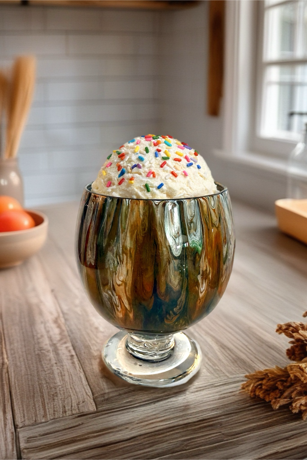 Enchanted Forest Marbled Dessert Bowl