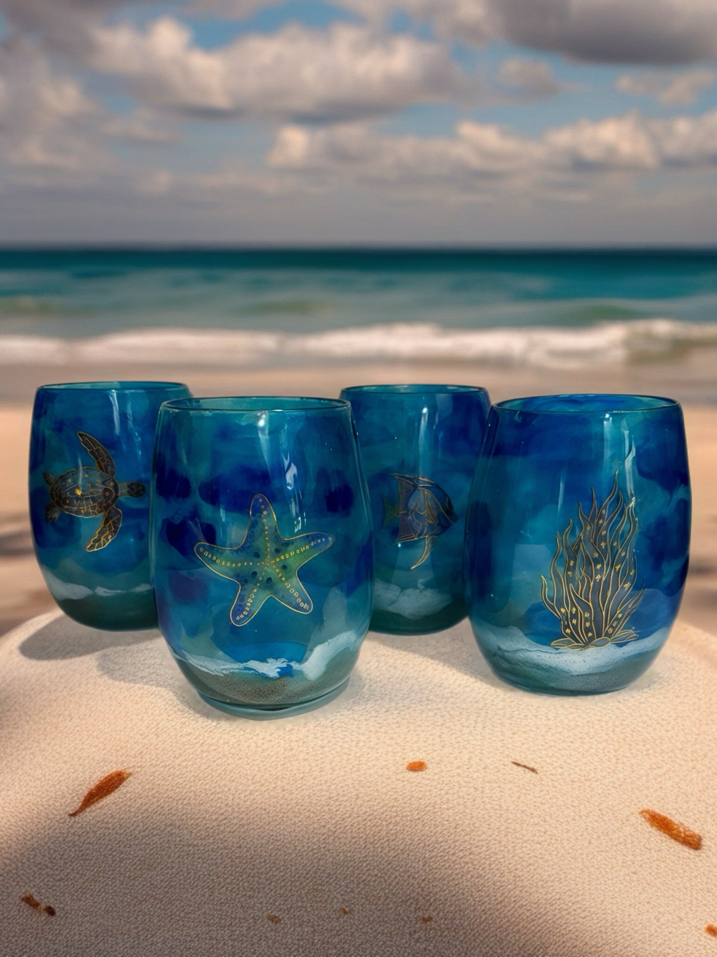 The Celestial Coastal Stemless Wine Glass