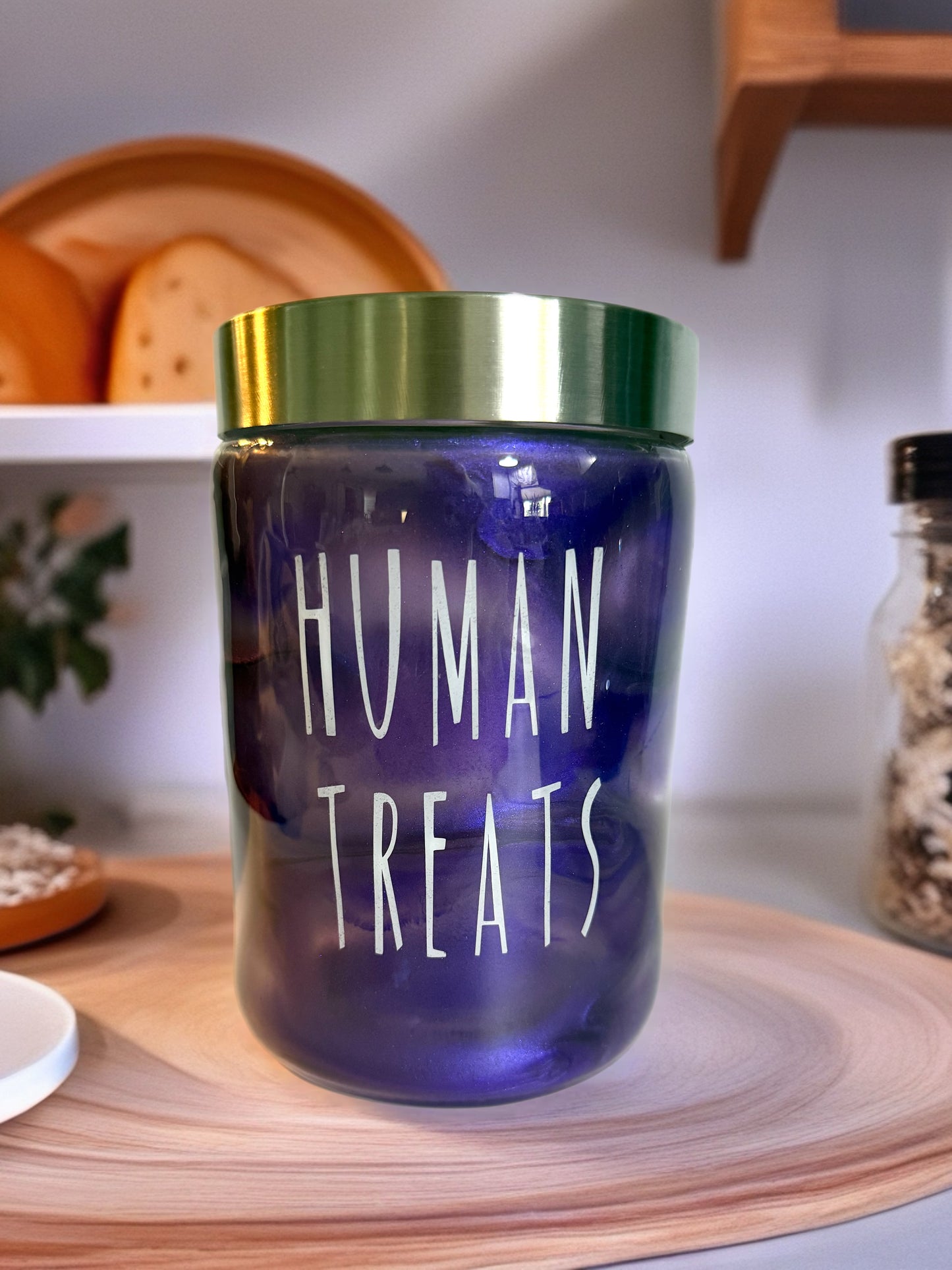 "Human Treats" Amethyst Nebula Artisan Jar