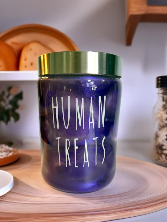"Human Treats" Amethyst Nebula Artisan Jar