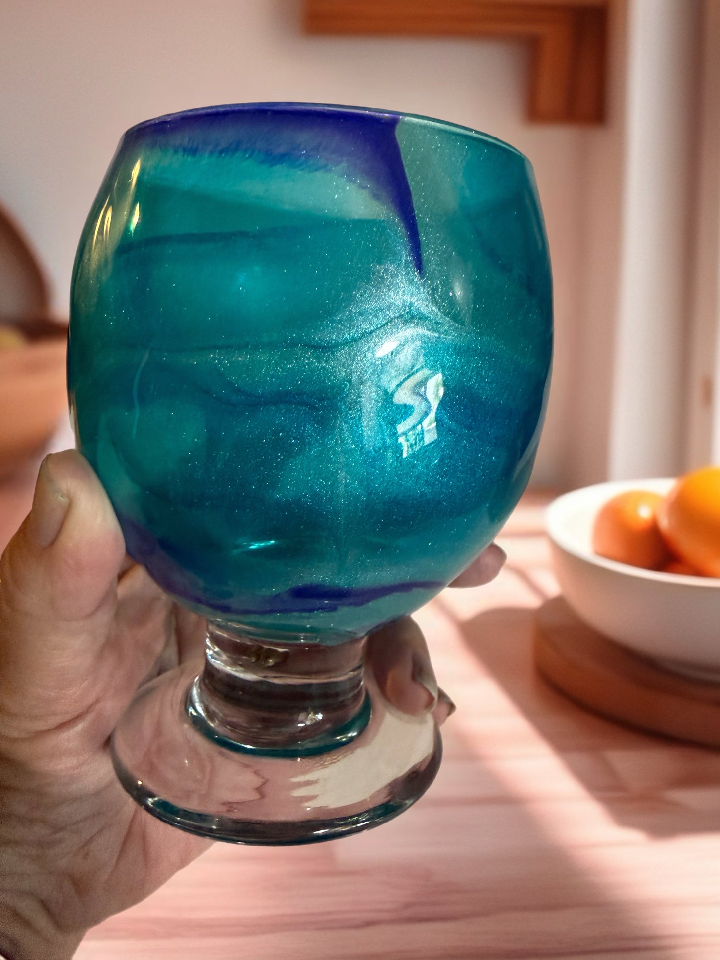 "Ocean Breeze" Artisan Dessert Goblet