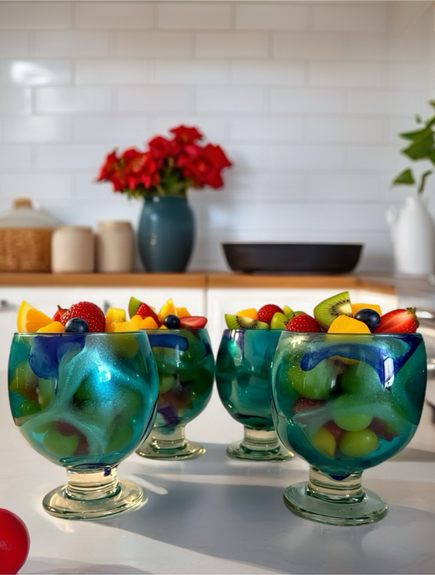 "Ocean Breeze" Artisan Dessert Goblet