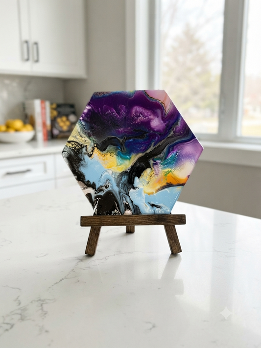 9-Inch Nebula Dream Hexagon Trivet